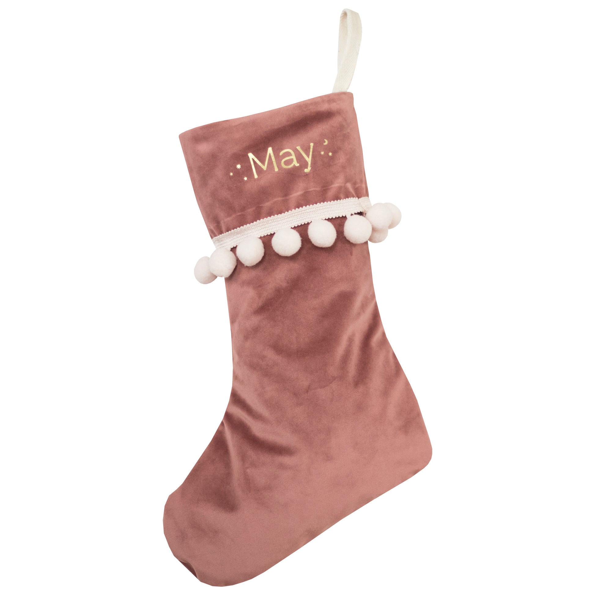 Vintage Pink Christmas Stocking