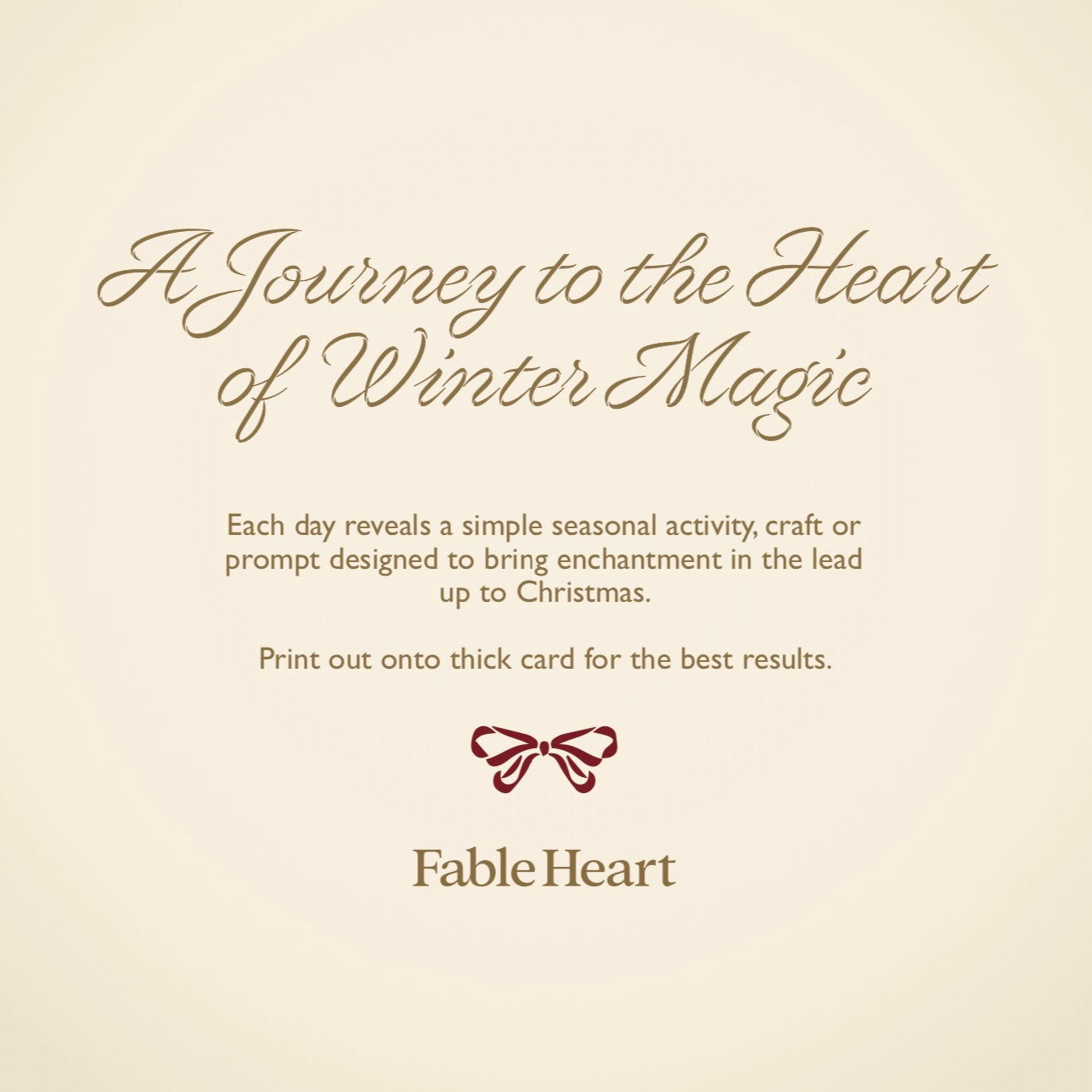 Magical Christmas Advent Printable