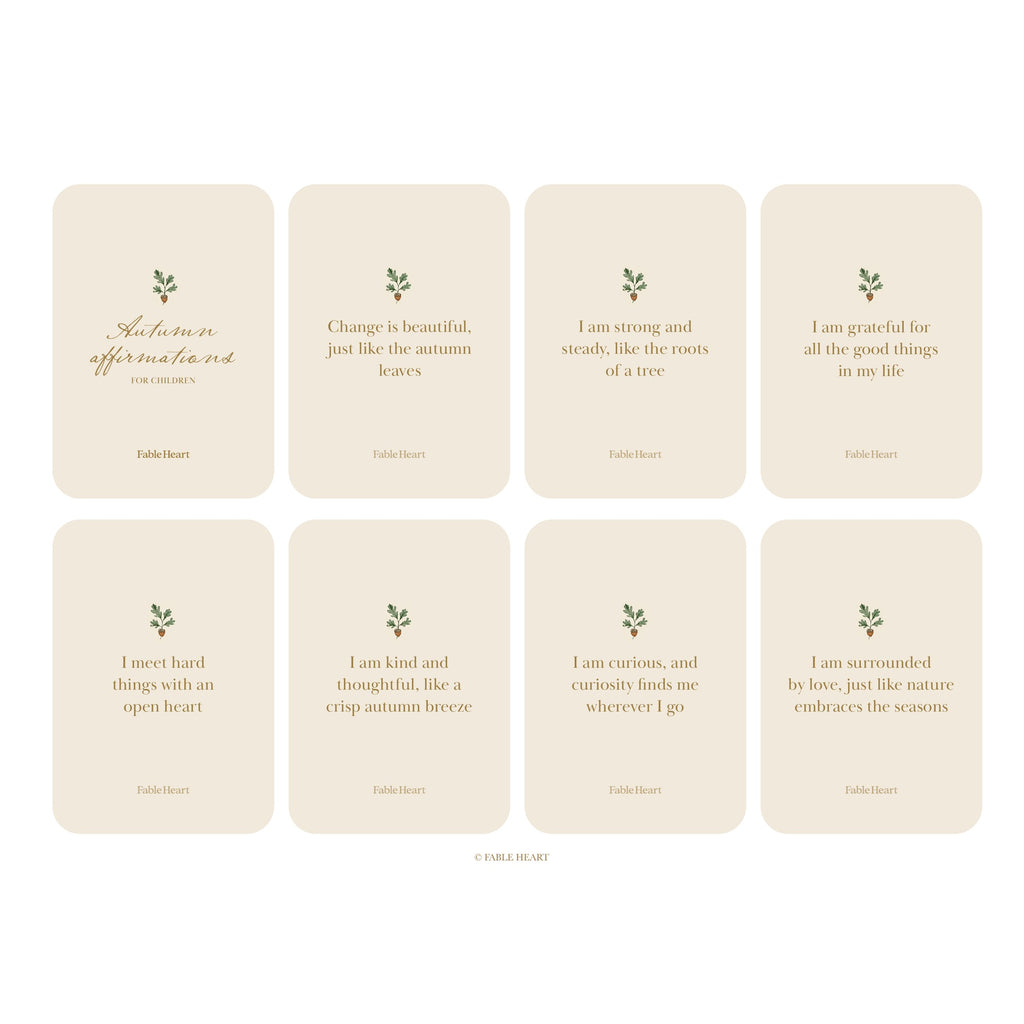 Autumn Affirmation Cards for Children