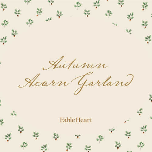 Autumn Acorn Garland cover on Danii's oak sprig and acorn pattern
