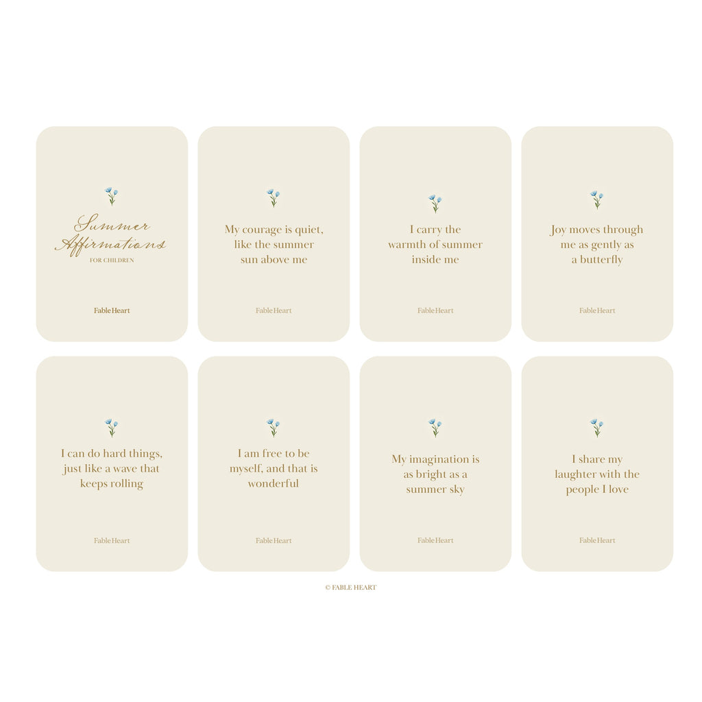 Summer Affirmation Cards for Children