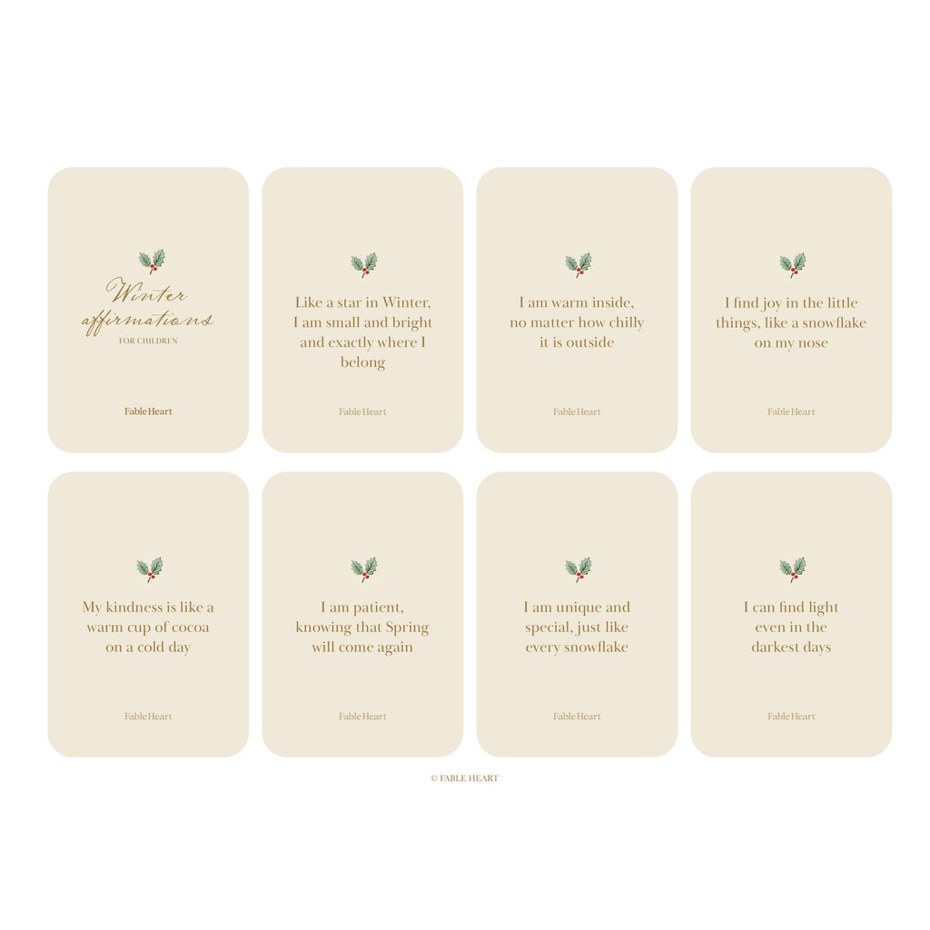 Winter Affirmation Cards for Children